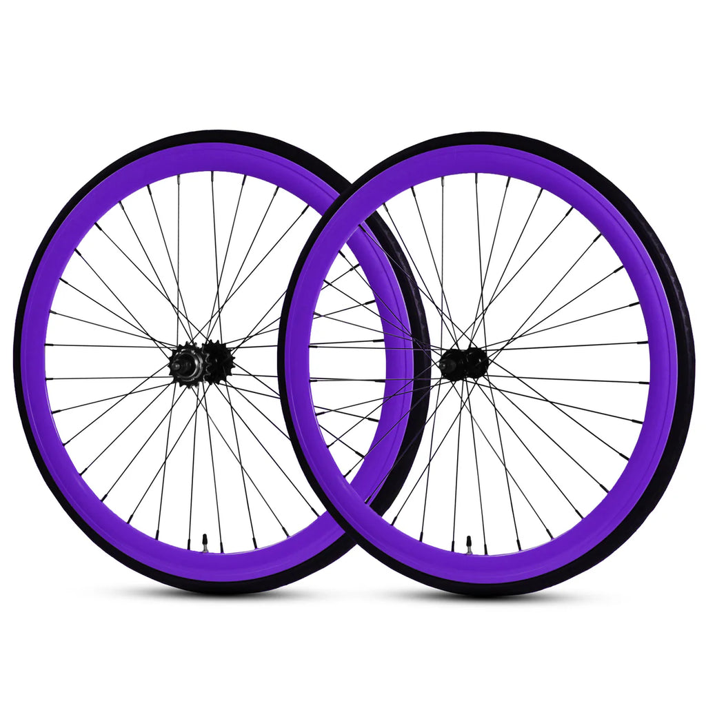 Violet Mtb Spoke Bicycle Single Speed Wheels || Wheels Anodized