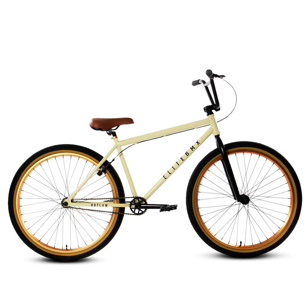 White and sales gold bmx bike