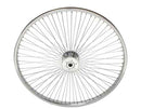 24 HOLLOW-HUB STEEL WHEEL 72 SPOKE 14G UCP BEARING 5/8IDX1-3/8OD SINGLE WALL CHROME