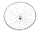 26 X 1.75 ALLOY FRONT WHEEL 36 SPOKE 14G UCP 3/8 AXLE SINGLE WALL SILVER