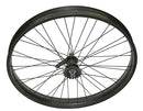 26 X 3.00 FAT ALLOY COASTER WHEEL 36 SPOKE 14GBLACK 3/8 AXLE SINGLE WALL BLACK, CHROME SPROCKET HUB