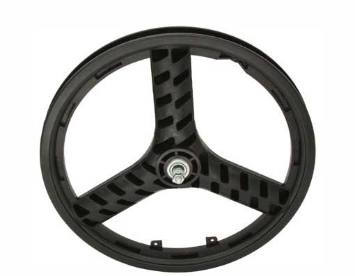 bicycle 3 spoke wheels 20" PLASTIC 3-SPOKE FRONT WHEEL 3/8 AXLE BLACK || Mr. Bike Shop – Mr. Bikes