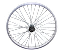 26 X 45MM ALLOY COASTER WHEEL 36 SPOKE 12G UCP 3/8 AXLE DOUBLE WALL SILVER