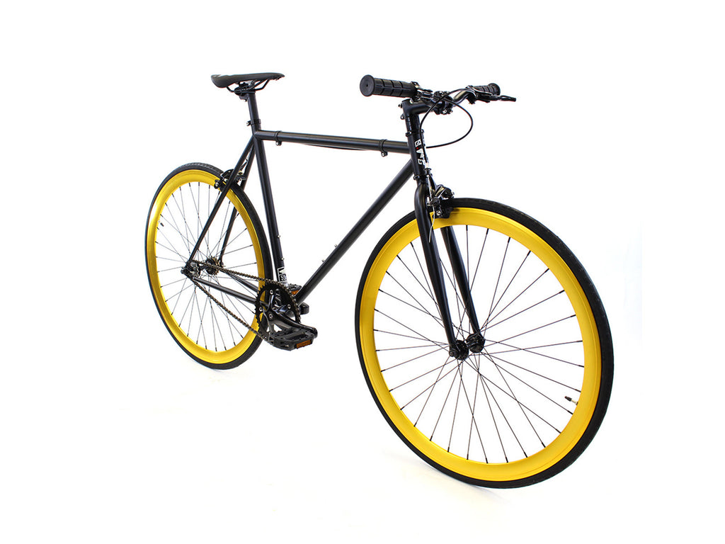 yellow fixie bike