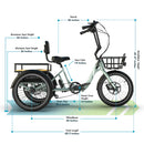 Electric Tricycle Bike White