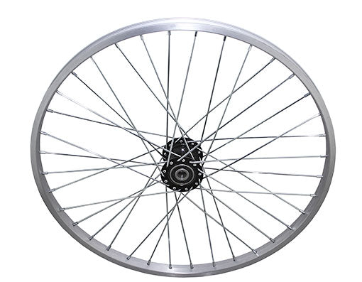 24 36/SPOKE TRIKE ALLOY HOLLOW-HUB F/LEFT WHEEL 12G UCP BEARING 15MM ID X 35MM OD SINGLE WALL SILVER