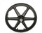 20" PLASTIC 6-SPOKE FRONT WHEEL 3/8 AXLE BLACK.