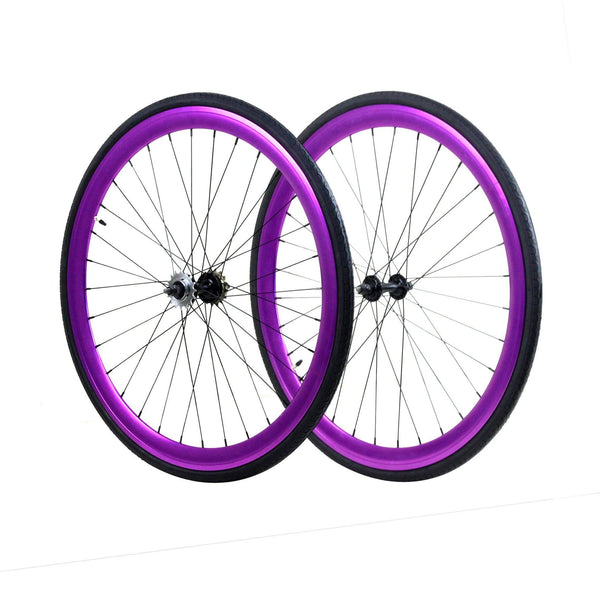 White and sales purple bike