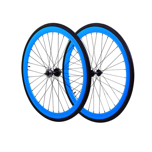 Blue shop wheel bicycles