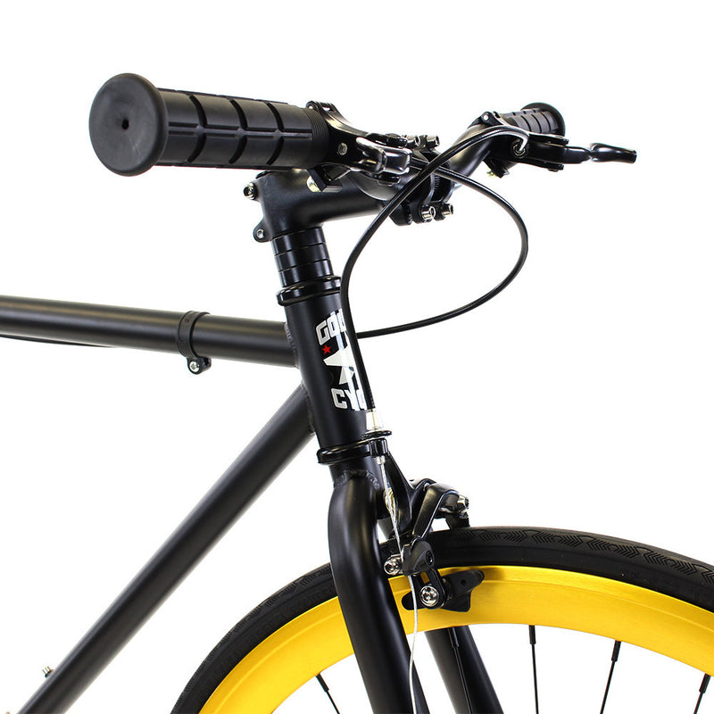 Fixie Bike Black And Gold Golden Cycles Saint Fixie Bike – Bikes