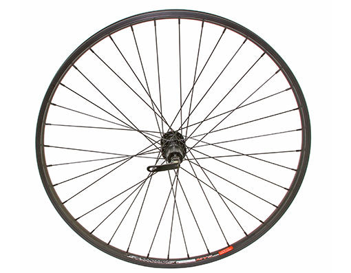 27.5 ALLOY REAR WHEEL CASSETTE 36 SPOKE 14GBLACK 3/8 Q.R/AXLE DOUBLE WALL BLACK