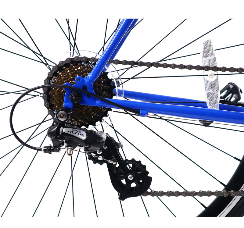 Golden Velo 7 Urban Commuter Bike Blue Mr. Bikes