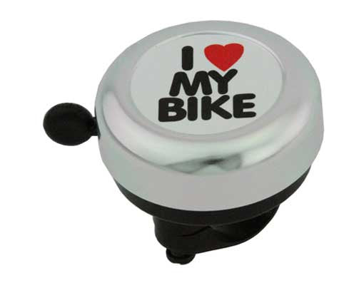 Silver I Love My Bike Bell